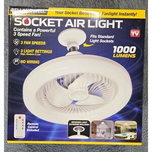 Bell Howell Socket Air Light 1000 Lumens Ceiling Fan Light with Remote Control